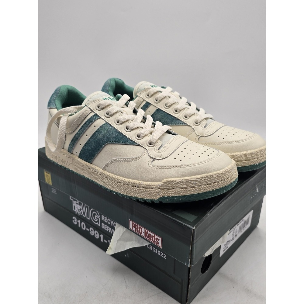 Pro Keds Sky Hawk TMG Trashman Shoes Mens Size 8 White Green Low Top Sneaker New